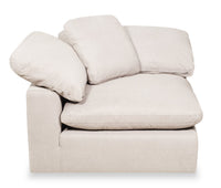 Eclipse Linen-Look Fabric Modular Armless Chair - Linen 