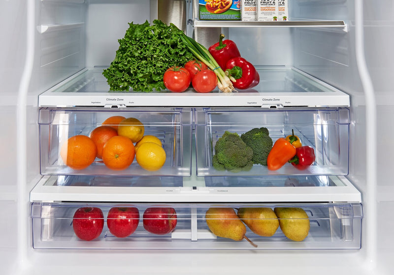 GE 33\" 17.5 Cu Ft. French-Door Counter-Depth Refrigerator – Stainless Steel - PYE18HYRCFS