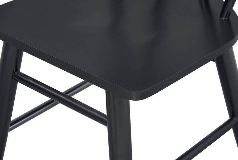 Remi Slatback Dining Chair - Black