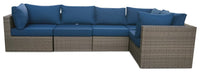 Naples Patio Armless Chair - Blue 