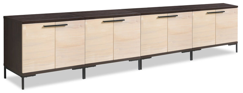 Sonora 4-piece TV Stand with Storage - Dark Oak