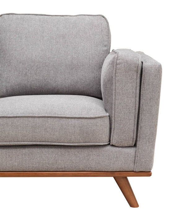 Kassia 2-Piece Linen-Look Sectional - Grey