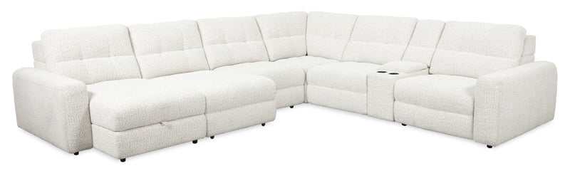 Scott Living Elevate Modular 7-Piece Left-Facing Chenille Fabric Sectional with Power Reclining - Beige