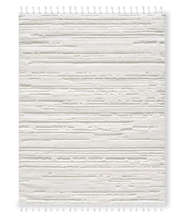 Riley Cream Abstract Area Rug - 5'3\" x 7'7\" 