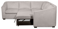 Envy 2-Piece Chenille Fabric Right-Facing Sleeper Sectional - Fog Grey