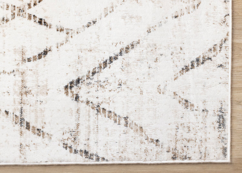 Fresh Washable Cream Geometric Rug - 2'0\" x 6'7\" 