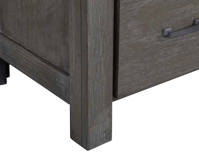 Koda Bedroom Chest of Drawers, 6-Drawer, 36\"W x 56\"H, Acacia Wood - Grey 