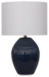 Kort & Co. Penelope 24\" Blue Ceramic Table Lamp