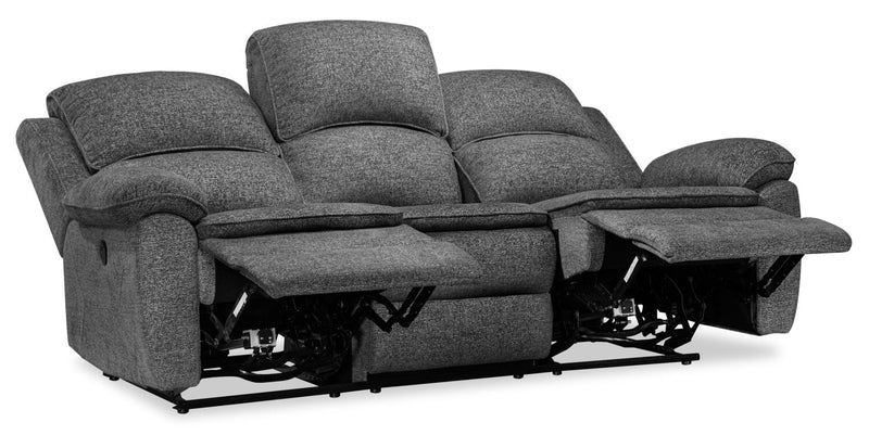 Chandler 82\" Chenille Fabric Power Reclining Sofa - Grey 