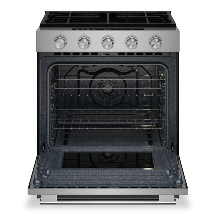 KitchenAid 30\" 5.0 Cu. Ft. Smart Slide-in Gas Range with Convection Modes - Stainless Steel - KSGS330SPS