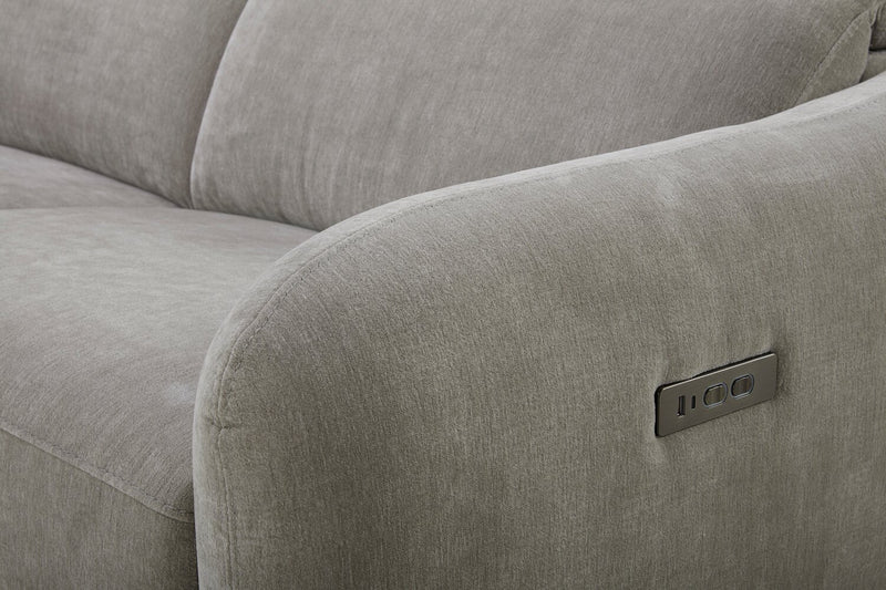 Caprice 5-Piece Power Reclining Sectional with Power Headrests - Truffle
