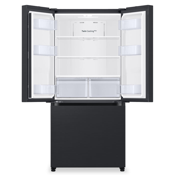 Samsung 33\" 17.5 Cu. Ft. Counter-Depth French-Door Refrigerator - Black Caviar Matt - RF18A5101MT/AA