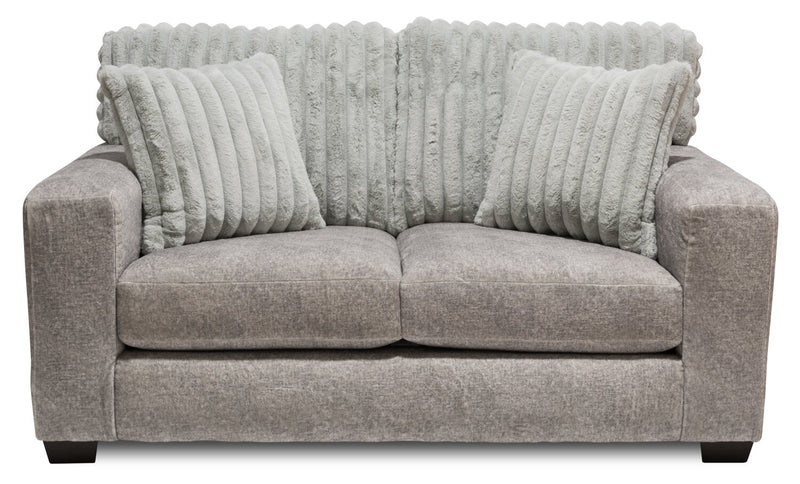 Koda Chenille Loveseat - Plush Paloma