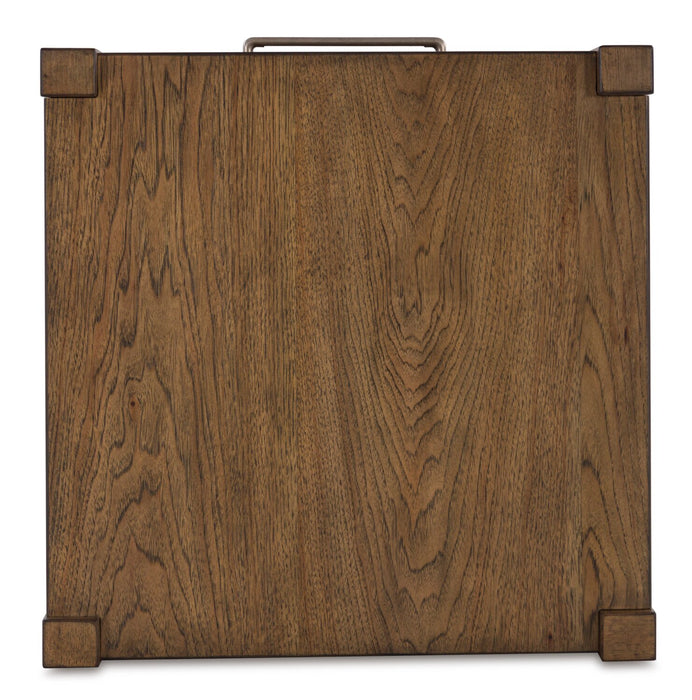 Gideon 24” Solid Wood Country-Style End Table - Brown