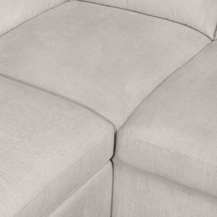 Envy 5-Piece Right-Facing Chenille Fabric Sleeper Sectional with Storage Chaise - Fog Grey