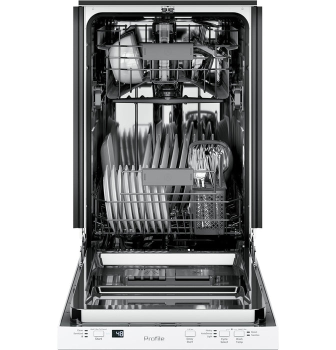 Profile 18\" 47 dBA Built-In Top-Control Dishwasher with Calrod Heater - White - PDT145SGLWW 