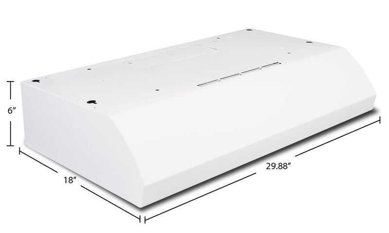 Broan 30\" 4-Way Convertible Under-Cabinet Range Hood - BXT130WWC 