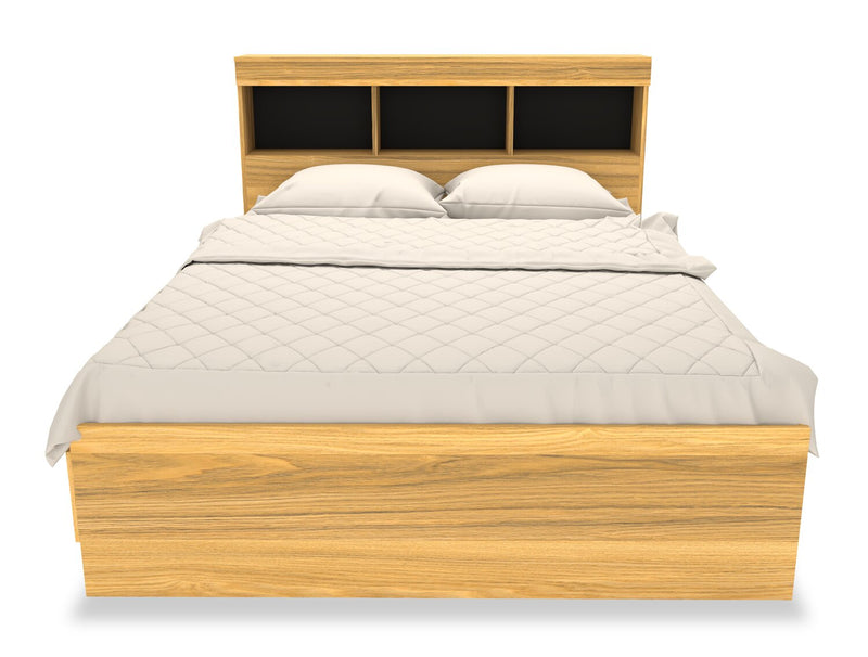 Riley 5-Piece Full Mates Bed with Headboard Bedroom Set – Natural