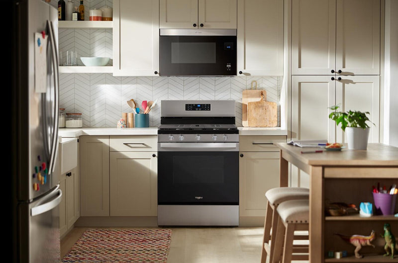 Whirlpool 30\" 5.0 Cu. Ft. Gas Range with Air Cooking – White - WFGS4530SW 