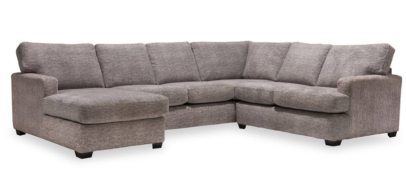 Luxe 3-Piece Left-Facing Sectional - Zaftig Dove