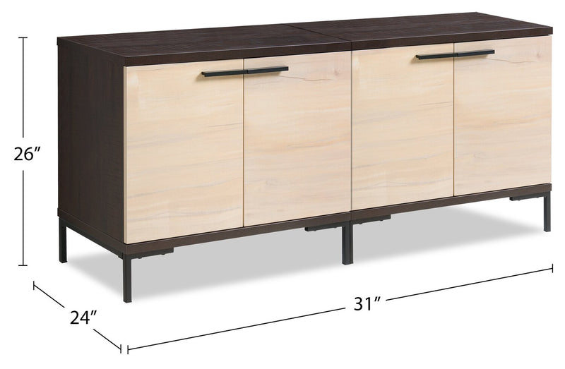 Sonora 2-piece TV Stand with Storage for TVs up to 52\"- Dark Oak