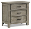 Levi Bedside 3-Drawer Dresser, 30"W x 30"H, Wood - Drift Grey 