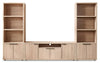 Noren 115\" 3-Piece Entertainment Centre with Storage for TVs up to 58\"- Light Oak