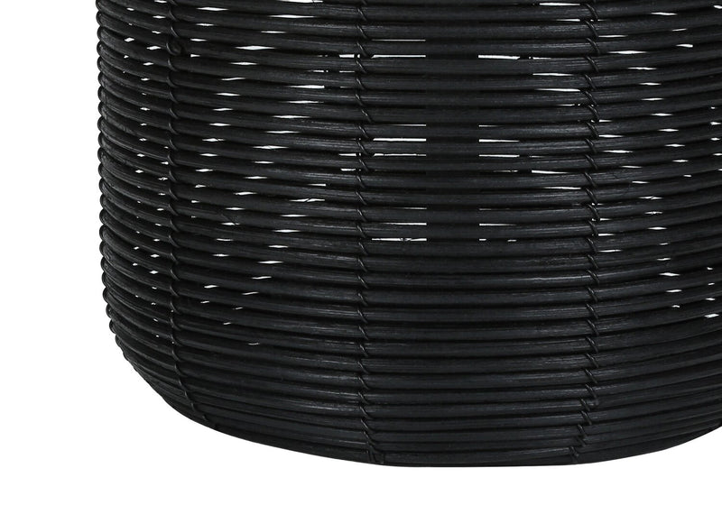 23\" Black Rattan Table Lamp