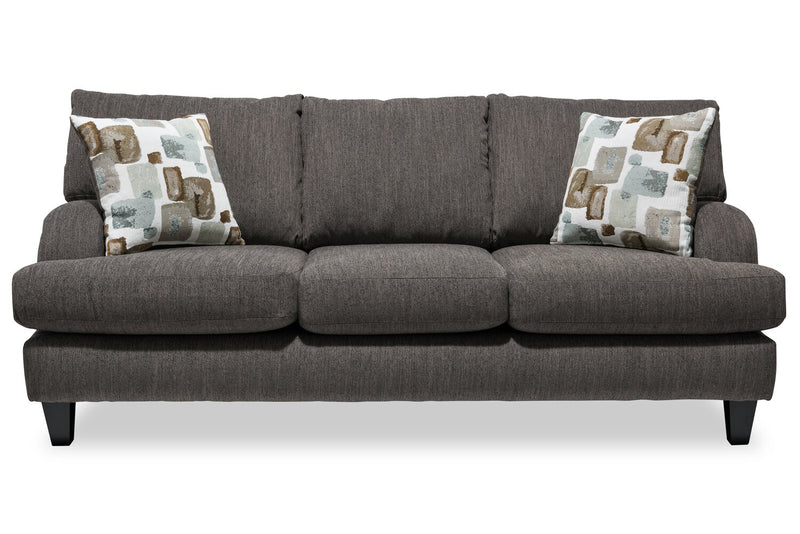 Nofia Chenille Sofa - Charcoal 