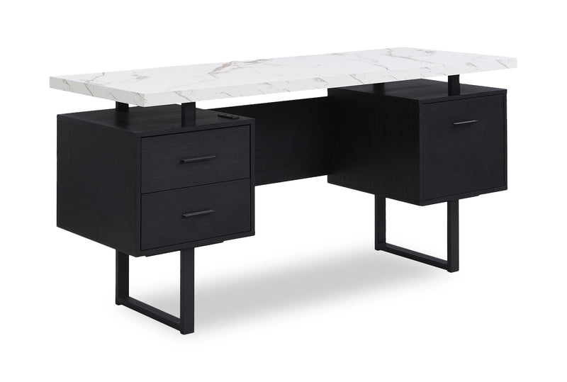 Winslow 60\" Desk with 3-Drawers – Light Brown