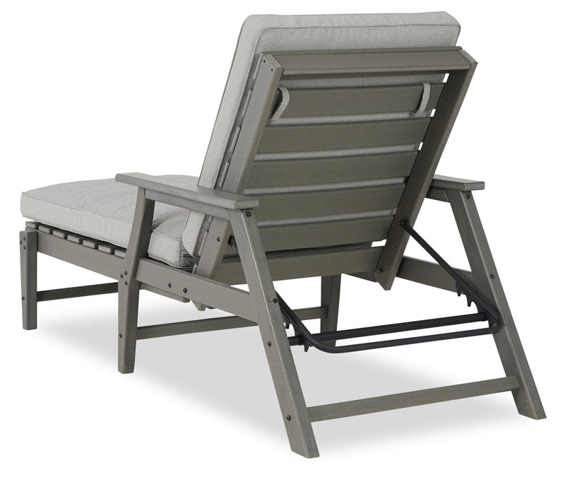 Cape Outdoor Patio Lounger with Adjustable Backrest -UV & Weather Resistant - Grey 