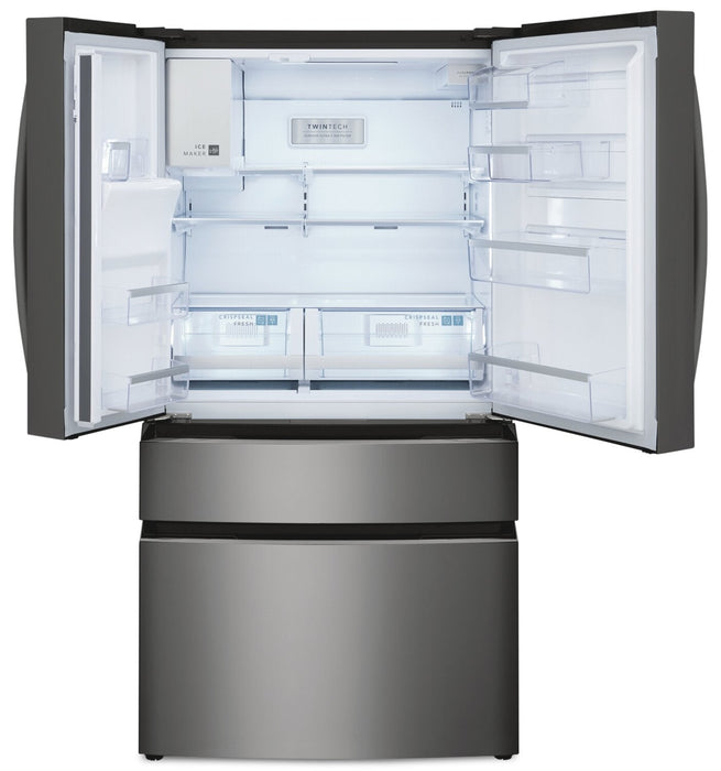 Frigidaire Gallery 36\" 21.5 Cu. Ft. Counter-Depth 4-Door French-Door Refrigerator - Smudge-Proof® … 