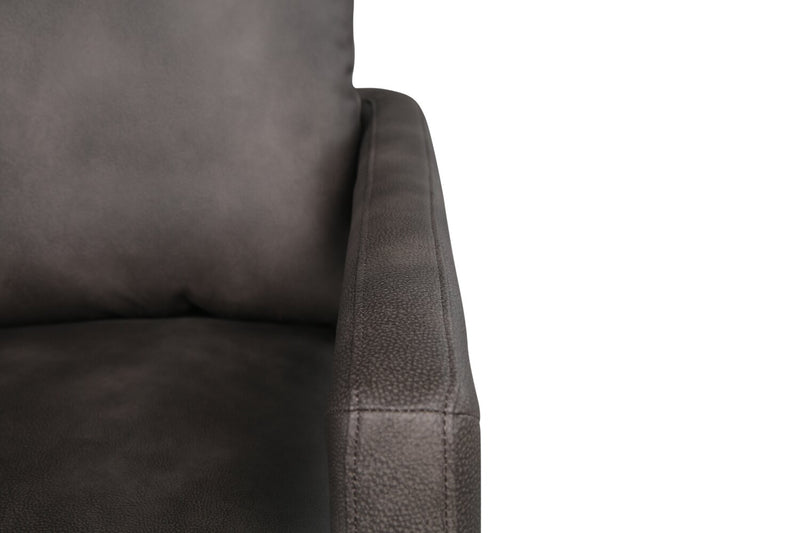 Ever 28\" Swivel Leather-Like Fabric Accent Chair – Dark Brown 