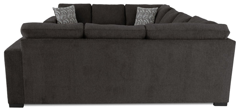 Legend 3-Piece Chenille Sleeper Sectional Sofa - Pewter