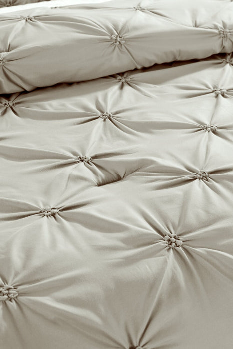 Gardenia Wynd 3-Piece King Comforter Set - Oatmeal