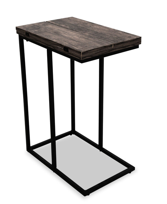 Pia Foldable Chairside Table - Brown
