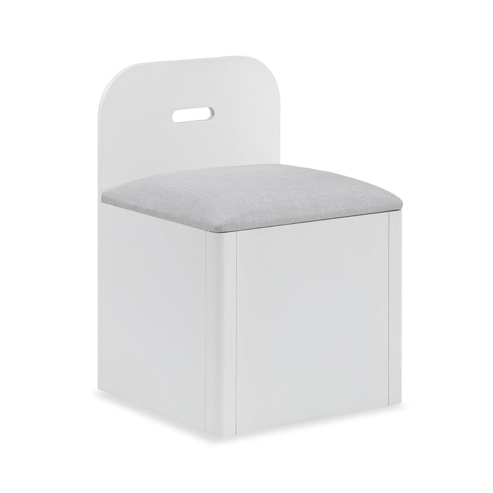Quinn Full Bookcase Bed with Desk - White