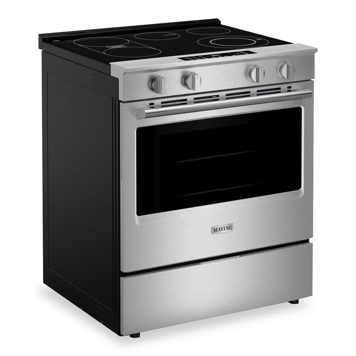 Maytag 30\" 5.3 Cu. Ft. Slide-In Electric Range with No Preheat Air Fry - Stainless Steel - YMSES7030SZ