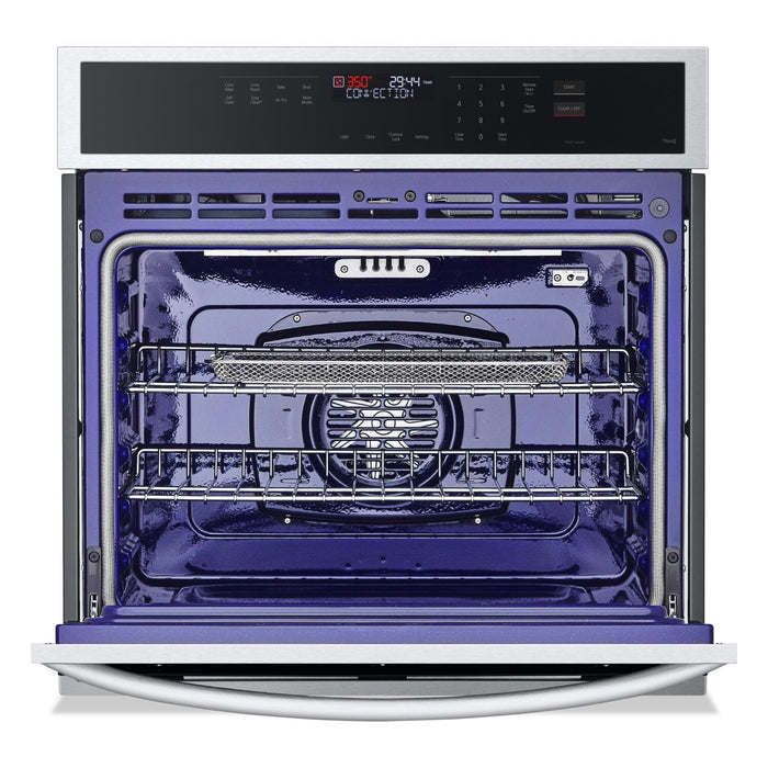 LG 30\" 4.7 Cu. Ft. Electric Wall Oven with True Convection - Smudge Proof Stainless Steel - WSEP4723… 