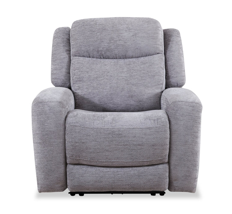 Atlantis 38\" Dove Grey Fabric Power Reclining Chair with USB Port 