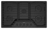 Whirlpool 36\" Gas Cooktop with Fifth Burner and EZ-2-Lift™ Hinged Cast-Iron Grates - WCGK5036PB