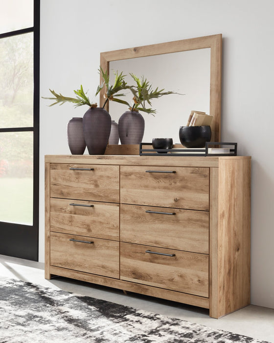 Derekson Bedroom 6-Drawer Dresser, 58.7\"W x 36.4\"H - Natural 