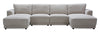 Voyage Modular 4-Piece U-Shaped Fabric Sectional with Removable Back Cushions – Beige