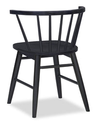 Remi Dining Chair with Curved Spindle-Back - Black 