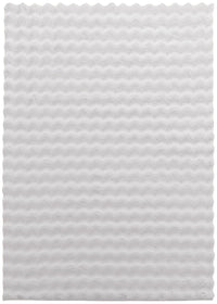 Dream Step Memory Foam Bubble Light Grey Faux Fur Area Rug - 5' x 7' 
