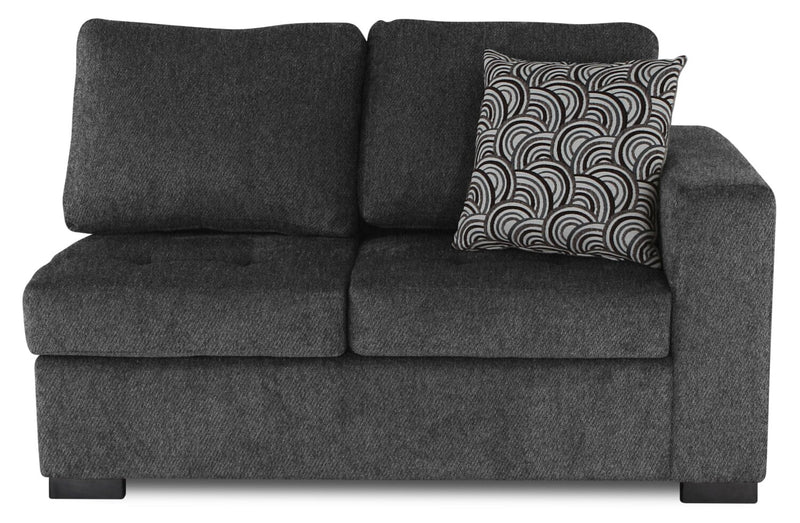 Legend 2-Piece Left-Facing Chenille Cuddler Sectional - Pepper