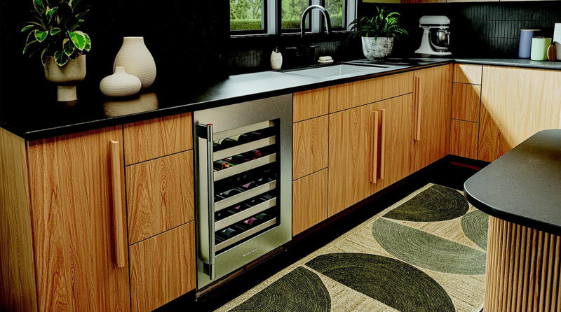 Kitchenaid® 24\" Undercounter Wine Cellar with Full-Extension Wood-Front Racks - KUWR524SPS