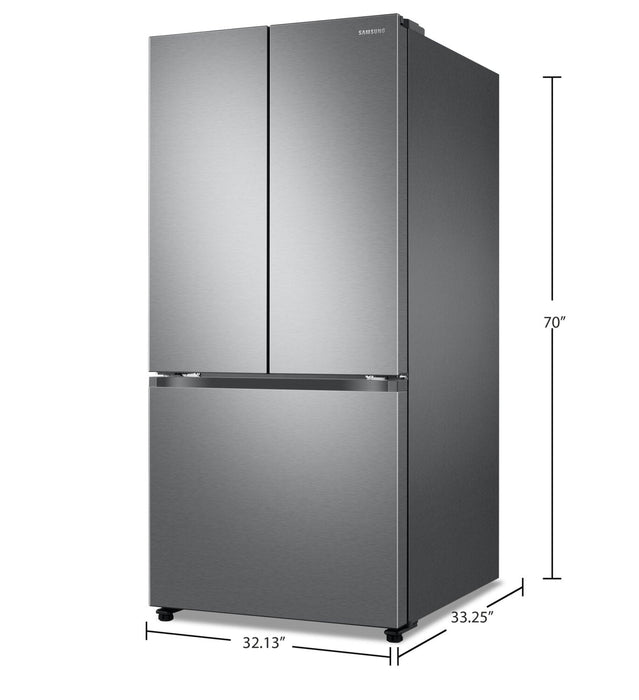 Samsung 33\" 24.5 Cu. Ft. French-Door with Dual Auto Ice Maker Refrigerator - Stainless Steel - RF25C… 