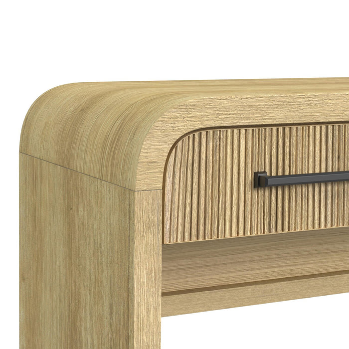 Lenore 59” Modern Sofa Table with Storage - Natural
