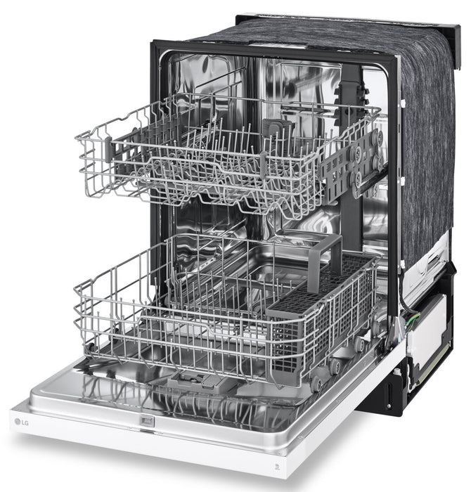 LG 24\" 52 dBA Built-In Front-Control Dishwasher with Dynamic Dry - White - LDFC2423W 